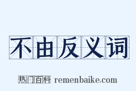 不由反义词是什么意思的图片